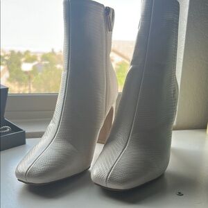 Elegant White Ankle Boots